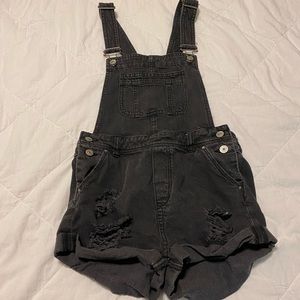 Black shorts overalls